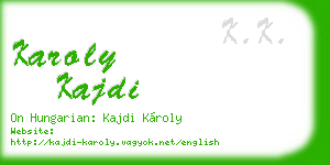 karoly kajdi business card